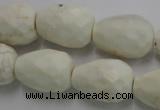 CWB338 15.5 inches 15*22mm faceted teardrop howlite turquoise beads