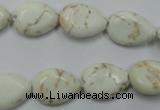 CWB363 15.5 inches 12*16mm flat teardrop howlite turquoise beads