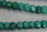 CWB446 15.5 inches 7*10mm faceted rondelle howlite turquoise beads