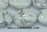 CWB53 15.5 inches 20*25mm oval natural white howlite gemstone beads