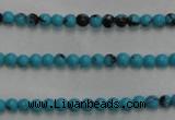 CWB550 15.5 inches 2mm round howlite turquoise beads wholesale