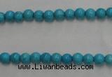 CWB552 15.5 inches 4mm round howlite turquoise beads wholesale