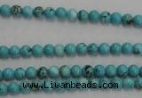 CWB553 15.5 inches 4mm round howlite turquoise beads wholesale