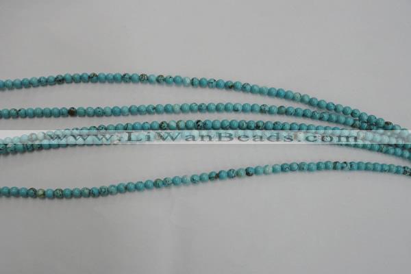 CWB553 15.5 inches 4mm round howlite turquoise beads wholesale