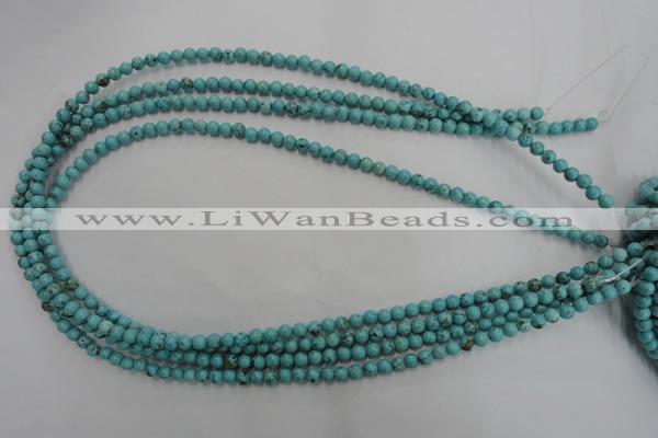 CWB554 15.5 inches 5mm round howlite turquoise beads wholesale