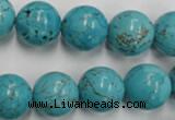 CWB559 15.5 inches 14mm round howlite turquoise beads wholesale