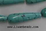 CWB679 15.5 inches 10*38mm teardrop howlite turquoise beads wholesale