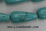 CWB680 15.5 inches 13*30mm teardrop howlite turquoise beads wholesale