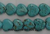 CWB715 15.5 inches 12*12mm heart howlite turquoise beads wholesale