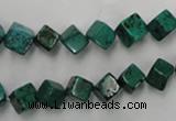 CWB760 15.5 inches 6*6mm cube howlite turquoise beads wholesale