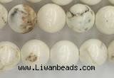 CWB801 15.5 inches 6mm round white howlite turquoise beads