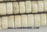 CWB833 15.5 inches 3*6mm tyre howlite turquoise beads wholesale