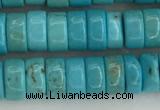 CWB840 15.5 inches 3*6mm tyre howlite turquoise beads wholesale