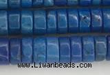 CWB841 15.5 inches 3*6mm tyre howlite turquoise beads wholesale