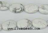 CWB85 15.5 inches 13*18mm oval natural white howlite beads