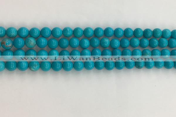 CWB851 15.5 inches 6mm round howlite turquoise beads wholesale