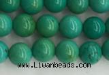 CWB869 15.5 inches 4mm round howlite turquoise beads wholesale