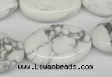 CWB87 15.5 inches 20*30mm oval natural white howlite beads