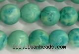 CWB876 15.5 inches 6mm round howlite turquoise beads wholesale