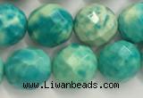 CWB881 15.5 inches 6mm faceted round howlite turquoise beads