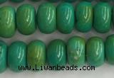 CWB899 15.5 inches 4*6mm rondelle howlite turquoise beads