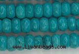 CWB901 15.5 inches 2*4mm faceted rondelle howlite turquoise beads