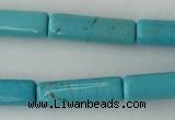 CWB915 15.5 inches 4*13mm tube howlite turquoise beads wholesale