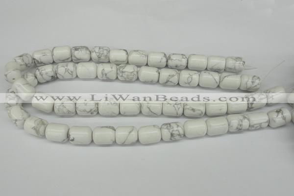 CWB94 15.5 inches 12*16mm drum natural white howlite beads