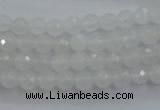 CWH02 15.5 inches 6mm faceted round white jade beads wholesale