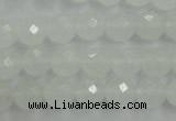 CWH04 15.5 inches 10mm faceted round white jade beads wholesale