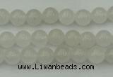 CWH50 15.5 inches 4mm round white jade beads wholesale