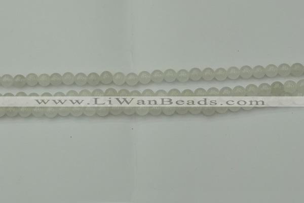 CWH50 15.5 inches 4mm round white jade beads wholesale