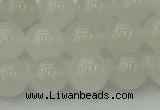 CWH53 15.5 inches 10mm round white jade beads wholesale