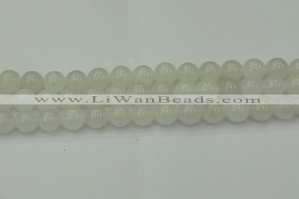 CWH55 15.5 inches 14mm round white jade beads wholesale