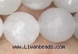 CWH80 15.5 inches 12mm faceted round white jade beads wholesale