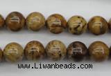 CWJ253 15.5 inches 10mm round wood jasper gemstone beads wholesale