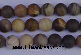 CWJ411 15.5 inches 6mm round matte wood jasper beads wholesale