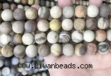 CWJ443 15.5 inches 10mm round matte wood jasper beads wholesale