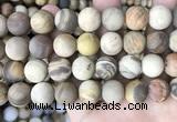 CWJ446 15.5 inches 16mm round matte wood jasper beads wholesale