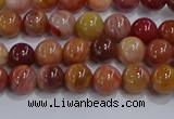 CWJ461 15.5 inches 6mm round rainbow wood jasper beads