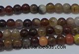 CWJ500 15.5 inches 4mm round Xinjiang wood jasper beads wholesale