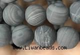 CWJ558 15.5 inches 8mm round matte coffee wood jasper beads wholesale