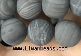 CWJ559 15.5 inches 10mm round matte coffee wood jasper beads wholesale