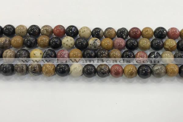 CWJ582 15.5 inches 9mm round wooden jasper beads wholesale