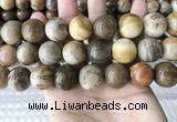 CWJ597 15.5 inches 18mm round wood jasper beads wholesale