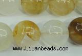 CYC107 15.5 inches 18mm round yellow crystal quartz beads