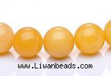 CYJ01 16 inches 4mm round yellow jade gemstone beads Wholesale