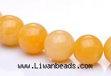 CYJ03 16 inches 8mm round yellow jade gemstone beads Wholesale