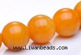 CYJ17 18mm round 16 inches yellow jade gemstone beads Wholesale