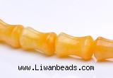 CYJ21 9*13mm bone shape yellow jade gemstone beads Wholesale